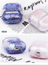 UnnFiko Bling Quicksand Case for AirPods 3 - Cute Sparkle Liquid Protective Cover with Keychain (Purple).