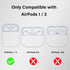 Wonhibo Cute Butterfly Case for AirPods - Cover for Airpod 1 & 2 with Keychain (Blue)