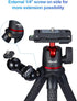 ULANZI Camera Tripod, Mini Flexible Stand with Hidden Phone Holder, 1/4'' Screw for Universal Cameras