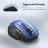 TECKNET Wireless Mouse, 2.4G & BT5.0/3.0 Silent Mouse, 4800 DPI, 6 Buttons, Wide Compatibility - Blue