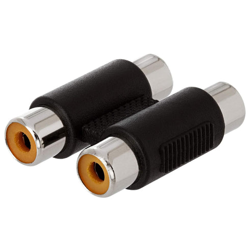 Cmple 2 RCA Female to Female Coupler, Dual Jack Adapter Connector for Stereo Audio Video