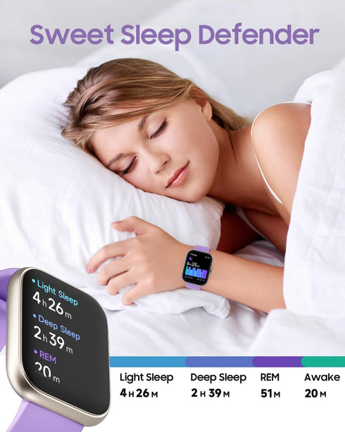 Smart Watch for Women with Alexa, 1.91" HD Screen, IP68 Waterproof, 100 Sports Modes, Heart Rate Monitor