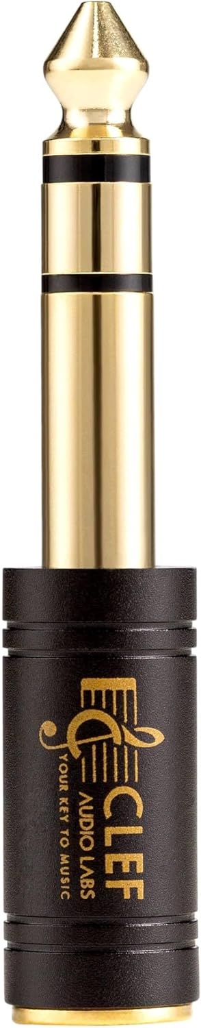 TRS Headphone Stereo Adapter with 6.35mm Male to 3.5mm Female Audio Connections, Supports Amplifiers and Speakers