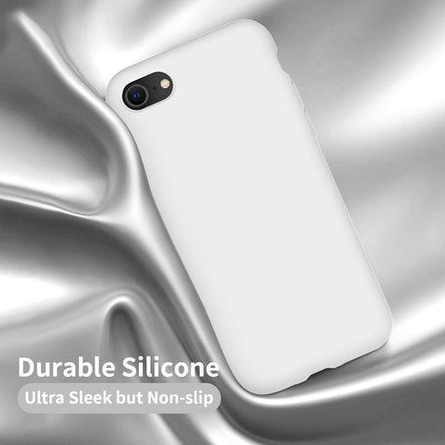Cordking iPhone SE Case 2022/2020, iPhone 7 8 Case, Silicone Ultra Slim Shockproof Phone Case with Soft Microfiber