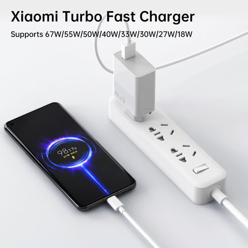 67W for Xiaomi European Turbo Charger Europe Travel Plug Adapter Hypercharge for Xiaomi 14 13 12 13t 12t 12s Pro Lite Redmi Note K70 K60 K50 11 11s Plus 11t Poco X6 X5 F5 X4 Gt Black Shark EU Israel