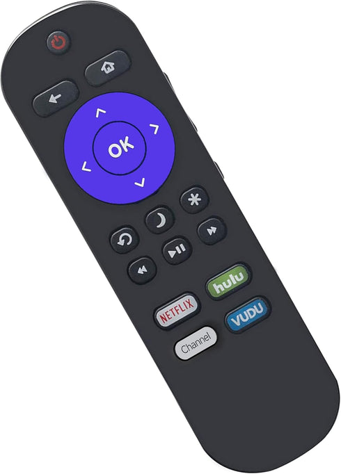 Remote Compatible with All Hisense Roku TV, Universal Smart Built-in Roku Remote Control with Netflix, Hulu