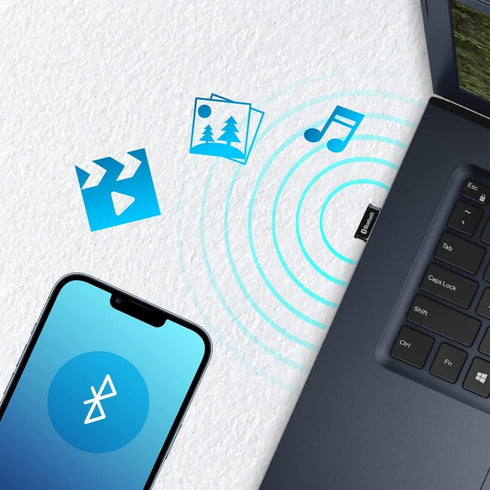 Edimax Bluetooth Adapter for PC, BT 5.0 EDR Nano USB Dongle, Fast Transfer for Windows 10/11, Linux/Mint 21