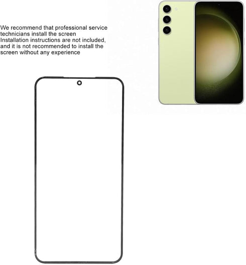 Original Screen Lens Glass Replacement Kit for Samsung S23, Front Outer Lens Glass Repair Kit