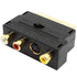 Scart 20 Pin Male to 3 RCA AV Female + S Video Converter Adapter