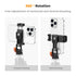 K&F Concept Metal Phone Tripod Mount, Universal Smartphone Stand with 2 Cold Shoe Mount, Adjustable Cellphone Holder