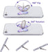 Cobee 3 Pcs Butterfly Cell Phone Ring Stand Holder, Cute Pattern Painted Metal Kickstand, 360°Rotation, Blue, Purple,