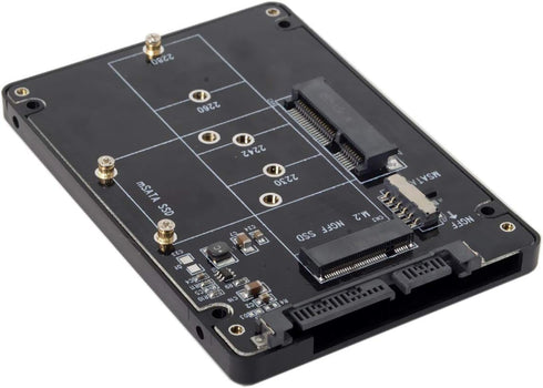 Cablecc M.2 NGFF B-Key & mSATA SSD to SATA 3.0 Adapter Converter Case with Switch