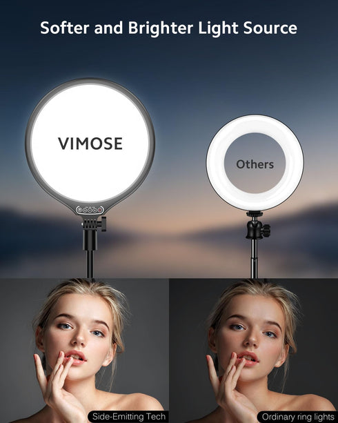 Ring Light with Stand for Zoom Meetings, 360° Rotate 10.5" Zoom Lighting for Video Calls and Live Streaming