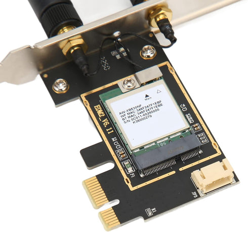 GOWENIC 6E PCIe Card, AW XB530NF MT7922 RZ616 2.4G 5G 6Ghz Tri Band Bluetooth 5.2 Network Card Adapter for Desktop PC