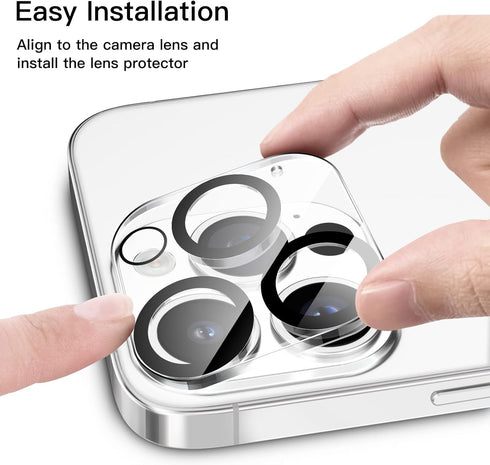 JETech 9H Tempered Glass Camera Lens Protector for iPhone 14 Pro/Pro Max, Anti-Scratch, HD Clear, 3-Pack, Case Friendly.