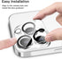 JETech 9H Tempered Glass Camera Lens Protector for iPhone 14 Pro/Pro Max, Anti-Scratch, HD Clear, 3-Pack, Case Friendly.