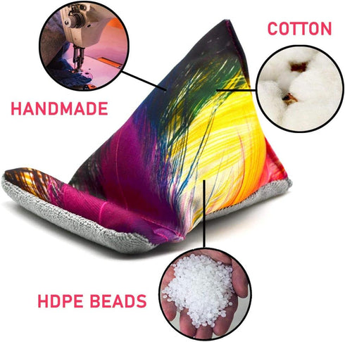 Fabric Phone Stands, Handmade Phone Pillow Holder for iPhone X & 13, Colorful Bean Bag Cushion for Desk