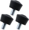 LUORNG 3pcs Antislip Rubber Tripod Feet Spike 3/8" Photography Accessories, Black