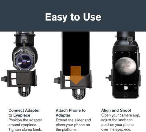 Celestron Smartphone Adapter for Telescope, Binoculars & Spotting Scopes Capture Images & Video Through Your Optics