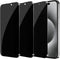 Privacy Screen Protector for iPhone 15 Pro Max/15 Plus, 9H Full Coverage Tempered Glass, Anti-Spy, 3 Packs