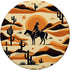 Desert Landscape Cactus with Cowboy Horse Western Theme PopSockets Standard PopGrip