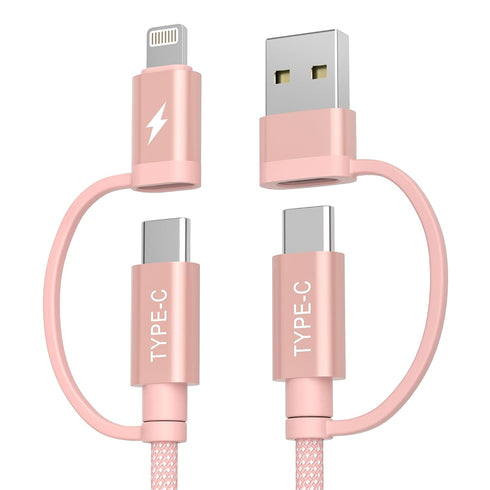 Basesailor 4-in-1 USB C to USB C Cable 1ft, 60W Fast Charging Multi Charger Cord for Kindle Fire, Samsung Tab - 2023