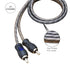RCI21 100% 1ft 2-Channel RECOIL Oxygen Free Copper RCA Audio Cable, Twisted Pair with Noise Reduction