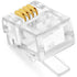 20 Pack RJ11 Pass Through Connector, 6P4C Telephone Modular Plug for Phone Line Cord