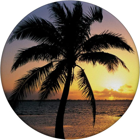 Sunset Beach Tropical Palm Tree PopSockets Swappable PopGrip, Blue Ocean Sea Nature Design