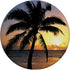 Sunset Beach Tropical Palm Tree PopSockets Swappable PopGrip, Blue Ocean Sea Nature Design
