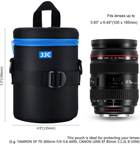JJC Deluxe Lens Case Pouch Bag for Canon EF 24-70mm f2.8L/EF 50mm f1.2L/EF 85mm f1.2L II and More Lenses