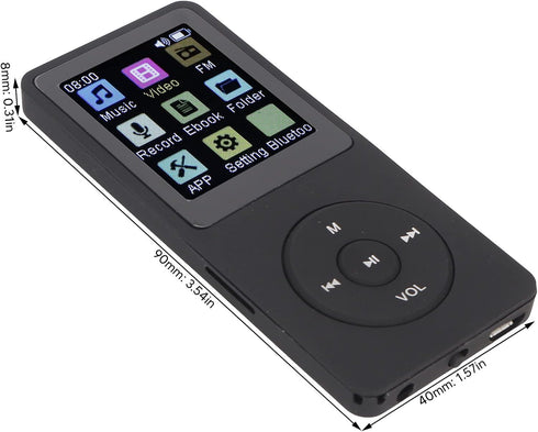 VBESTLIFE 32GB MP3 1.8 Inch 64GB Bluetooth Player with Speaker, E Book Reader and HiFi Sound, Expandable to for Running