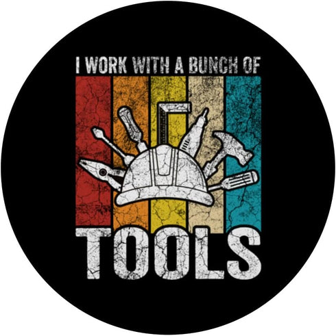 I Work with a Bunch of Tools, Craftsman Concrete Building PopSockets Swappable PopGrip