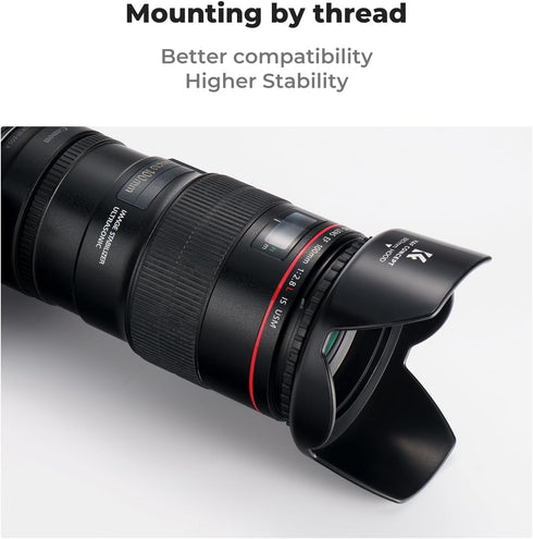 K&F Concept 67mm Tulip Flower Lens Hood for Canon, Nikon, Sony Cameras with EF-S 18-135mm, RF 24-105mm, Sigma 16mm