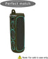LTGEM Silicone Carrying Travel Case for JBL FLIP 5 Waterproof Portable Speaker with Extra Carabiner - Green