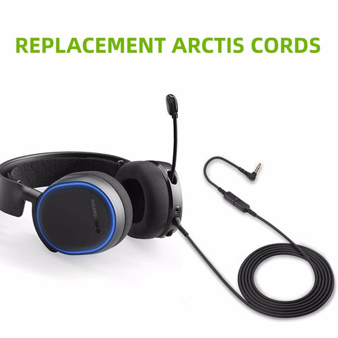 Saipomor Replacement 3.5 Male to Female Audio Cable Adapter for SteelSeries Arctis Gaming Headphones