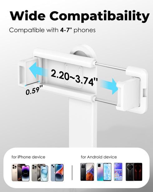 Viozon 47" Aluminum Alloy Wireless Selfie Stick Tripod with Detachable Remote, Lightweight Extendable Phone Stand