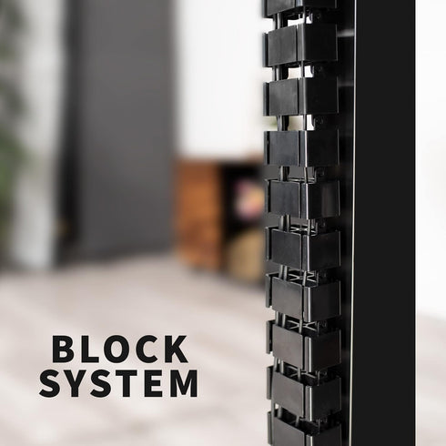 VIVO Magnetic Vertebrae Cable Management Kit for Desk, Adjustable Quad Entry Wire Organizer for Home Office, Black
