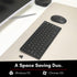 Macally Small Wireless Keyboard and Mouse Combo for PC, 2.4G 78 Compact Key Cordless Set with Quiet Click