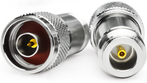 TOJOIN DC Block In-Line N Type Male to Female RF Coaxial Adapter, 50MHz-6000MHz, 0.4dB Insertion Loss, 2 PCS