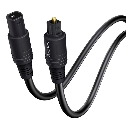 Optical Cable Extension, 6ft, Female-to-Male, Fiber Digital Audio Cable for Soundbar/TV/PS4/Xbox/Home Theater