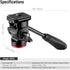 NEEWER Tripod Fluid Head Pan Tilt Head with Quick Release Plate - Metal Camera Tripod Head for Compact Video Cameras