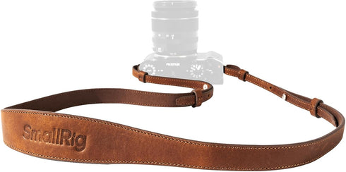SMALLRIG Universal Leather Camera Neck Shoulder Strap for DSLR, Adjustable 100 to