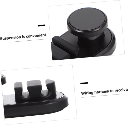 MERRYHAPY Car Mounted Cable Holders Versatile Storage Clip for Data Cables Keys and Trash Bags Compact Adhesive