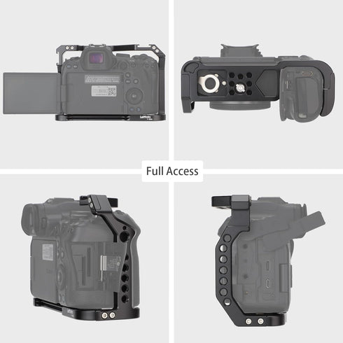Leftfoto R5 R6 Camera Full Cage for Canon Mirrorless,Extension Mount Microphone Fill Light Bracket Filming