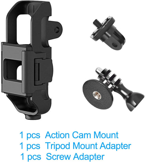 3 in 1 Tripod and Action GoPro Mount Stand Bracket for DJI Osmo Pocket, Action Cam Mount with Tripod Mount and Screw