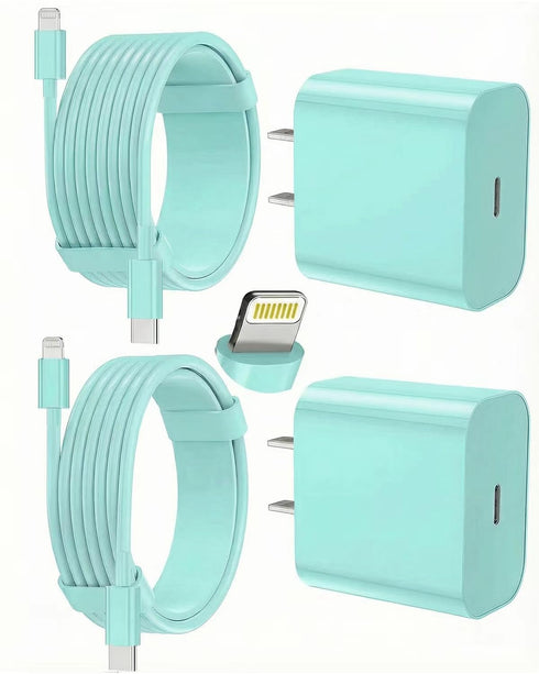 FEEL2NICE iPhone Charger Fast Charging 2 Pack Type C Wall Charger Block with