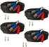 Yuarisx 4 Pack 50ft All-in-One Video Power Cables, Security Camera Cable BNC Extension