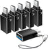 6 Pack USB C to USB Adapter, USB A to USB C Adapter, USB-C Male USB Female OTG Adapter for MacBook Pro, iPad Pro,