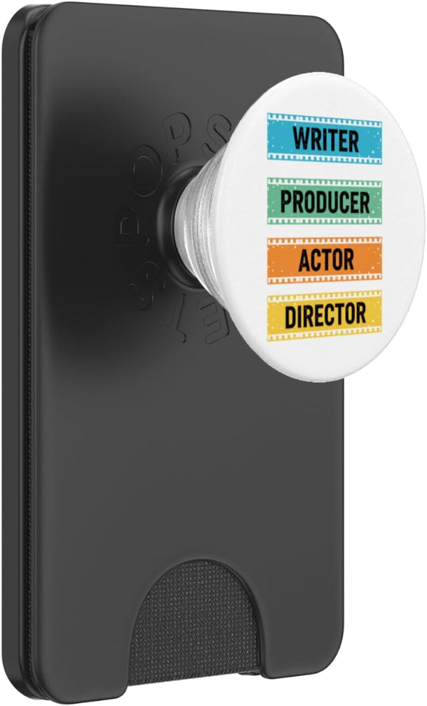Writer Producer Actor Director Film Crew Comedy Writer Producer Actor Director Film Crew Funny Set PopSockets PopWallet for MagSafe